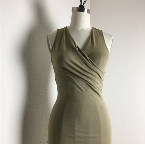 🇺🇸 MICHAEL STARS WRAP V NECK JERSEY DRESS F531-4 - Picture 4 of 8